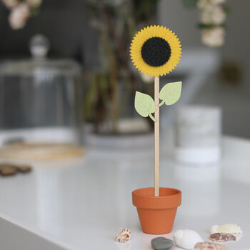 Wooden Flower Stem With Personalised Terracotta Pot, 4 of 7