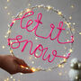 Let It Snow Fairy Light Wreath, thumbnail 1 of 5
