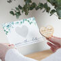 Green Eucalyptus Heart Shaped Magnet Save The Date, thumbnail 2 of 3