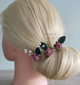 Pearl Flower Hair Pins, 4 of 4