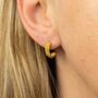 18ct Gold Plated Beaded Hoop Earrings, thumbnail 1 of 8