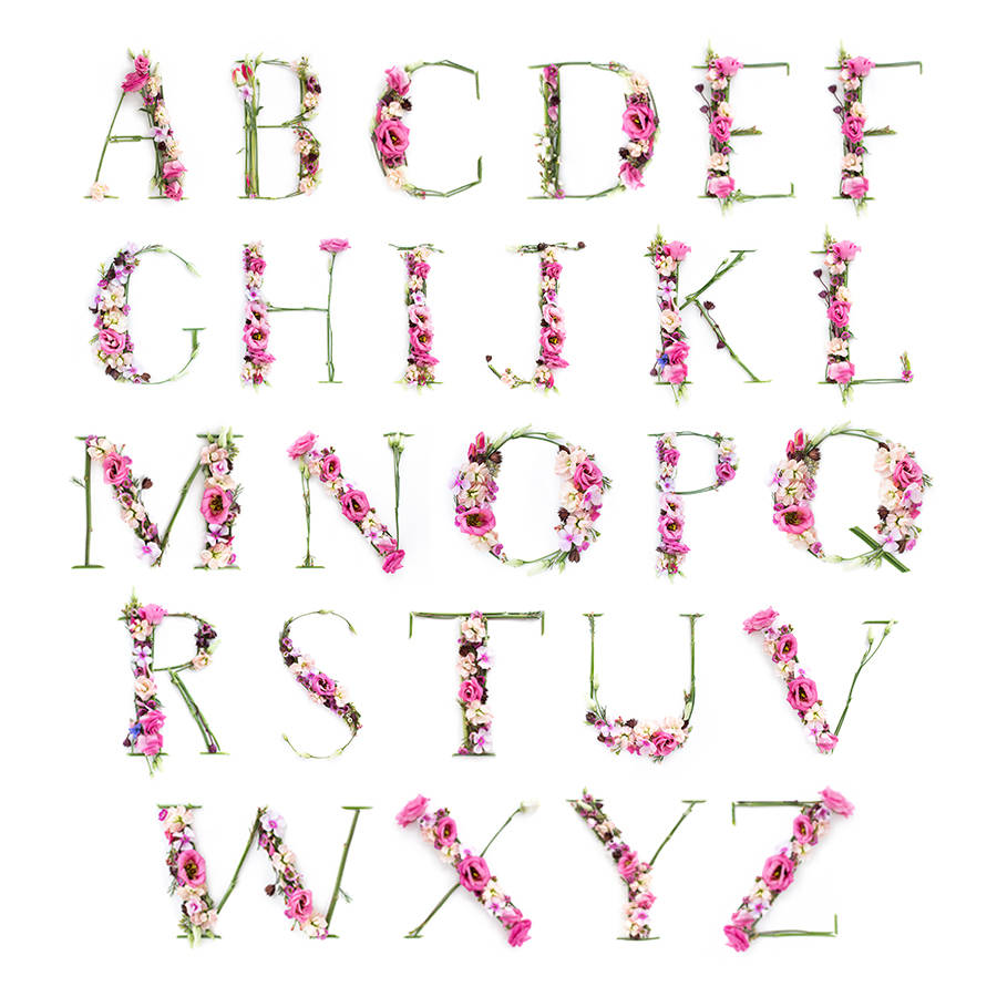 Personalised Floral Initial Letter Print By Love Lila Art