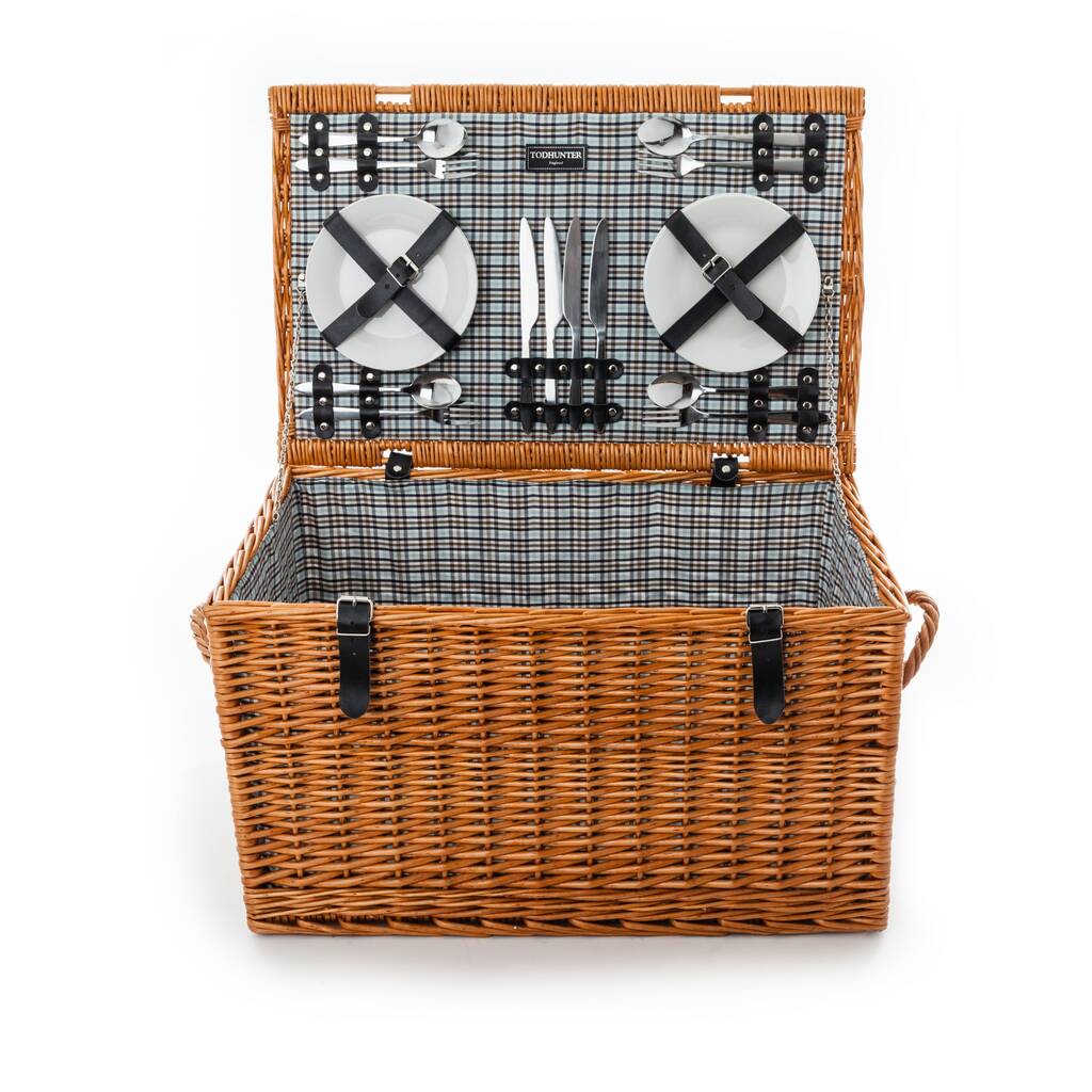 The Cambridge Four Person Fitted Picnic Hamper By Todhunter
