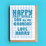 Personalised Gingham First Father's Day Card, thumbnail 1 of 2