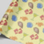 Yellow Postcard Pattern Gift Wrap, thumbnail 4 of 9