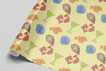 Yellow Postcard Pattern Gift Wrap, 4 of 9