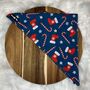 Blue Christmas Stocking Bandana, thumbnail 2 of 5