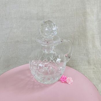 Antique Olive Oil / Vinegar Decorative Stuart Crystal Glass Bottle ~ 14, 2 of 9