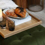 Reeded Wooden Decorative Tray, thumbnail 1 of 8