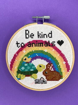 Be Kind To Animals Cross Stitch Kit, 2 of 7