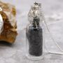 Black Onyx Bottle Silver Plated Necklace, thumbnail 3 of 4