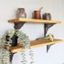 Wooden Shelf With Lattice Metal Brackets, thumbnail 2 of 3