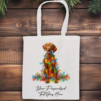 Personalised Vizsla In Christmas Lights, 5 of 9