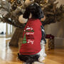 Personalised Santa Patrol Christmas Pet Dog Red T Shirt, thumbnail 1 of 2