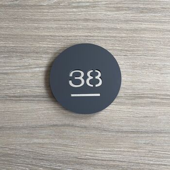 Stylish Laser Cut Round House Number, 11 of 11