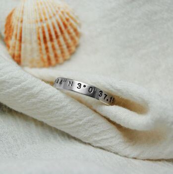 Personalised Sterling Silver Engraved Band Ring, 10 of 11