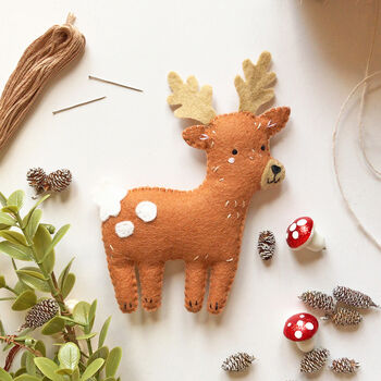 Sew Your Own Seamus The Stag Felt Sewing Kit, 2 of 11