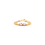 Four Rows Gold Plated Mesh Chain Bracelet With Pink Crystal, thumbnail 2 of 3