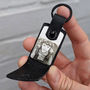 Personalised Leather Photo Keyring For Dad, thumbnail 3 of 6