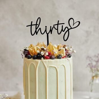 Number Cake Topper With Heart Acrylic, 2 of 3