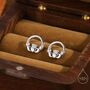 Sterling Silver Claddagh Stud Earrings, thumbnail 1 of 11