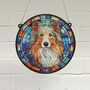 Sheltie Stained Glass Effect Suncatcher, thumbnail 1 of 6