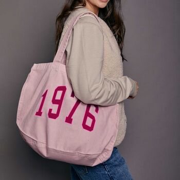 Personalised Varsity Year Vintage Tote Bag, 3 of 5
