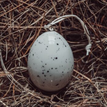 Speckled Porcelain Hanging Egg, 2 of 12