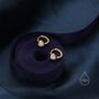 White Opal Heart Huggie Hoop Earrings Sterling Silver, thumbnail 3 of 11