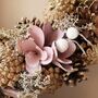 Pink And Gold Glittery Pinecone Wreath, thumbnail 6 of 8