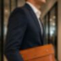 Personalised A4 Tan Leather Documents Folder, thumbnail 4 of 10