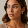 Sterling Silver Blue Opal Trio Drop Earrings, thumbnail 1 of 8