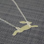 Sterling Silver Watercolour Baby Hare Necklace, thumbnail 4 of 4