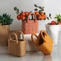 Orange Garden Weave Basket Handbag Vase, thumbnail 5 of 10