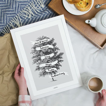 Personalised Vintage Drawing Family Tree, 2 of 3