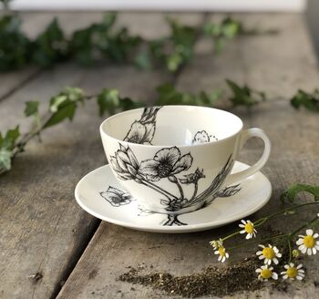 Fine Bone China Blossom Cup And Saucer, 4 of 5