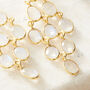 Moonstone Gold Plated Silver Chandelier Drop Earrings, thumbnail 3 of 12