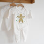 Personalised 'My 1st Christmas' Gingerbread Baby Outfit, thumbnail 3 of 6