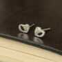 Sterling Silver Open Heart Earrings, thumbnail 10 of 11