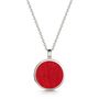 Coral Modern Round Locket – 925 Sterling Silver, thumbnail 1 of 10