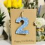 Personalised 2nd Birthday No. Two Wooden Keepsake Card, thumbnail 4 of 9