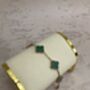 Rose Gold Green Clover Bracelet, thumbnail 2 of 6