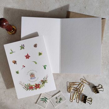 Watercolour Christmas Card Set Of Six, 4 of 5