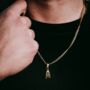 Bold Initial Steel Necklace For Men, thumbnail 7 of 10