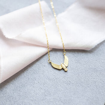Gold Plated Eagle Positivity Necklace, 7 of 9