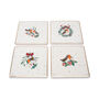 Set Of Four Robin Christmas Ceramic Coasters, thumbnail 2 of 2