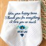 Personalised Wedding Date Handkerchief For Happy Tears, thumbnail 1 of 3