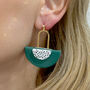Ronke Forest And White Polymer Clay Earrings, thumbnail 6 of 6