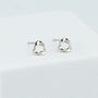 Sterling Silver Tiny Twisted Triangle Stud Earrings, thumbnail 1 of 5