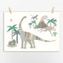 Brontosaurus Dinosaur Print For Children, thumbnail 1 of 3